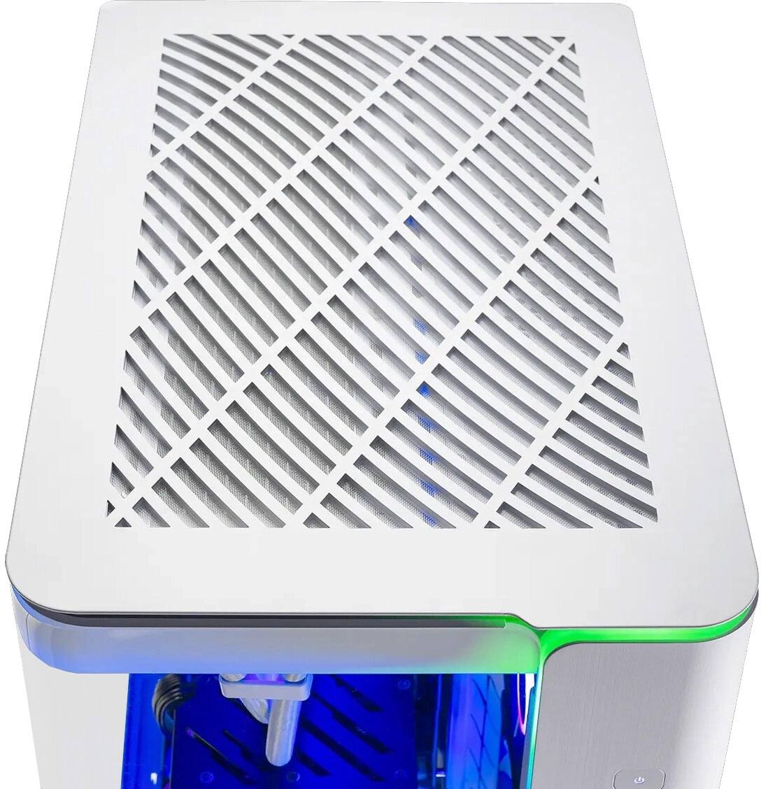Back. Skytech Gaming - KING95 Gaming PC - Intel Core Ultra 7 U7 265F (2025) - 16GB Memory - NVIDIA GeForce RTX 5060 - 1TB NVMe Storage - White.
