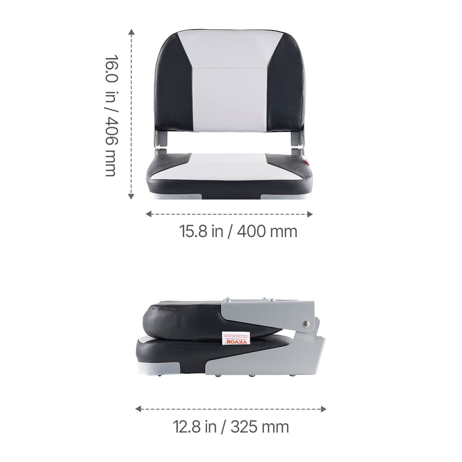 16.0 in / 406 mm
15.8 in / 400 mm
12.8 in / 325 mm