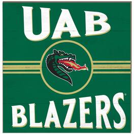 Jardine - UAB Blazers 10'' x 10'' Retro Team Sign - Green