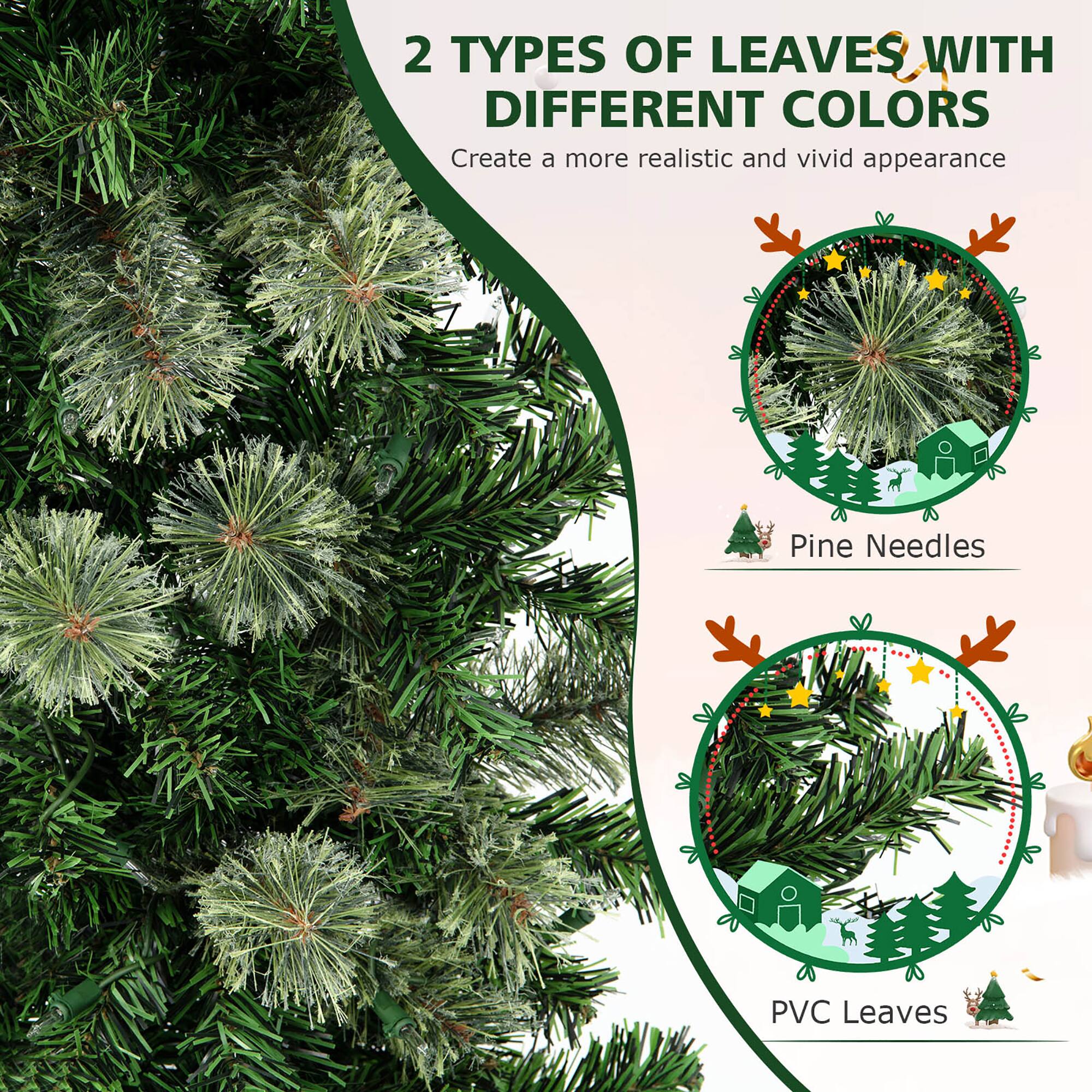 2 Types of Leaves with Different Colors: Create a More Realistic and Vivid Appearance.