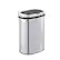 Angle. Innovaze - 13 Gal./50 Liter Stainless Steel Oval Motion Sensor Trash Can - Sliver.