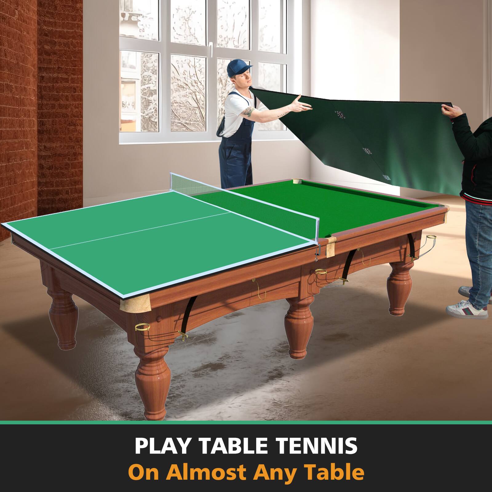 PLAY TABLE TENNIS  
On Almost Any Table