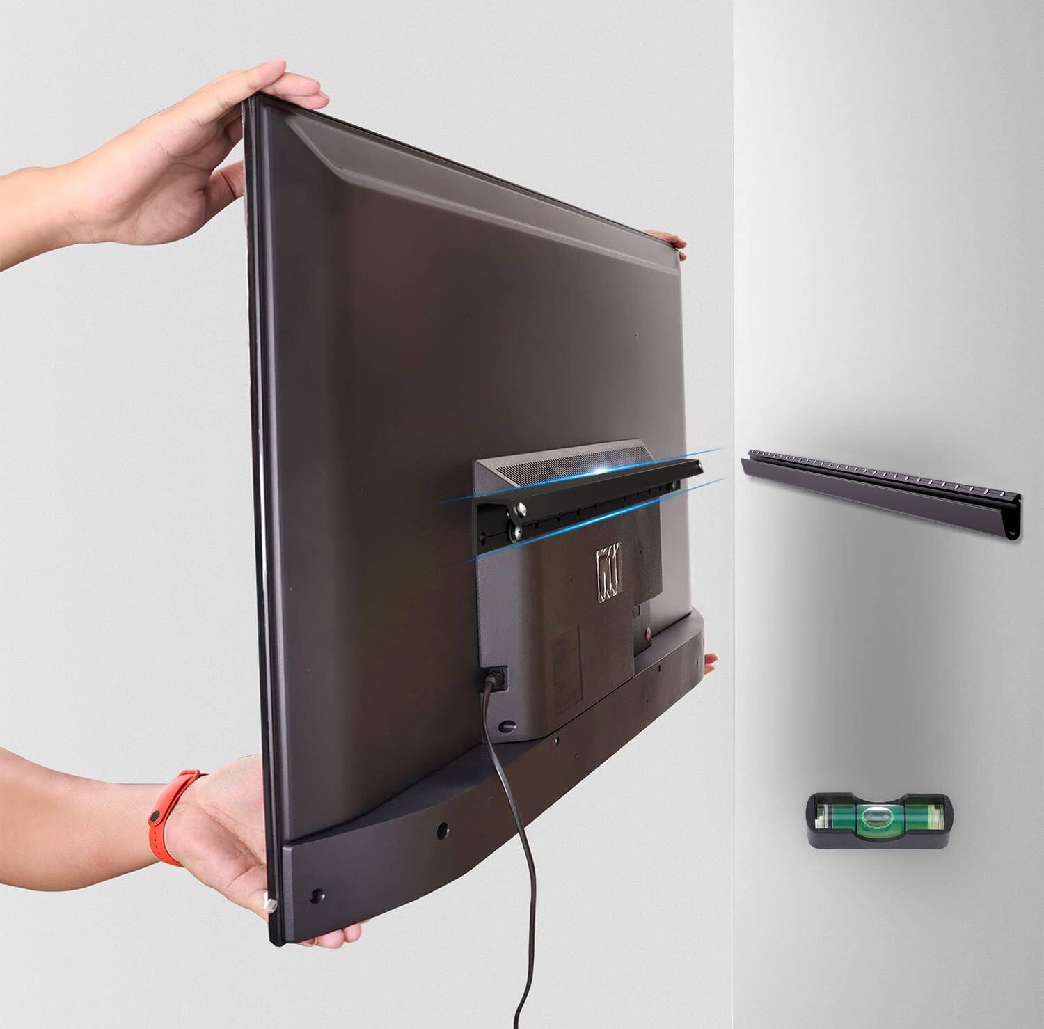 Front. Earthley Blooms - Studless Drywall Tv Mount Tvs No Stud Wall Bracket Max Vesa Up s Universal Fits Led Lcd Plasma Flat curved - Fit 32 to 75 inches TVs Studless.