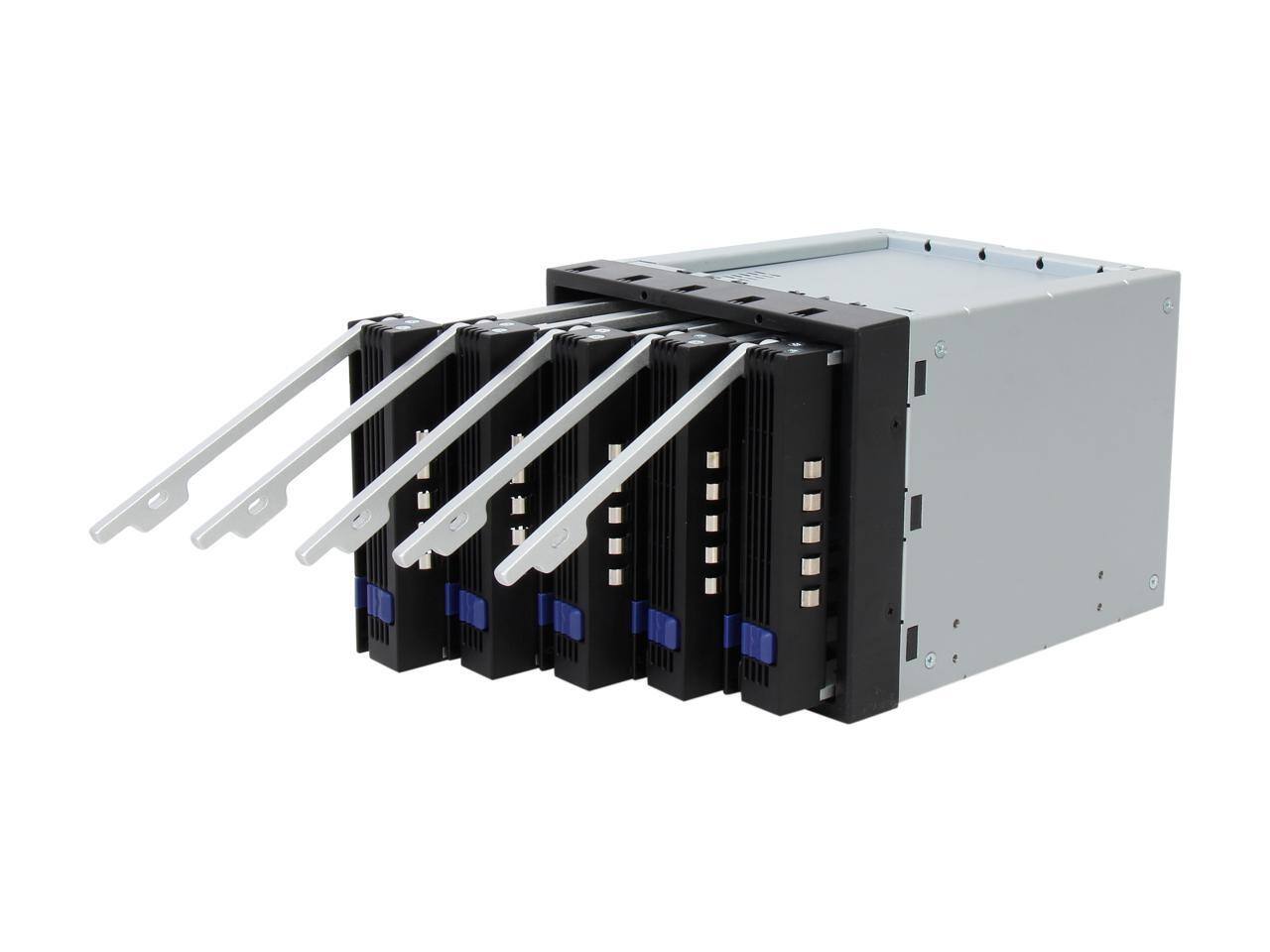 Alt View 5. Icy Dock - Icy Dock MB155SP-B | 5x3.5" in 3x5.25" Hot Swap SATA HDD Cage | FatCage.