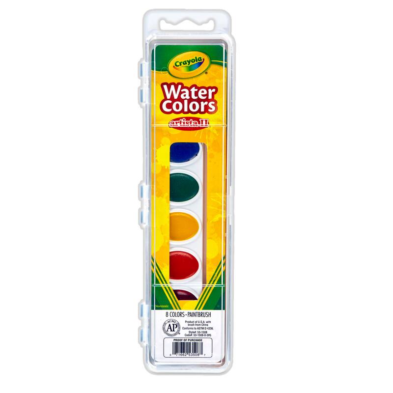 Crayola - Pans Artista II Watercolors Set 8 Count