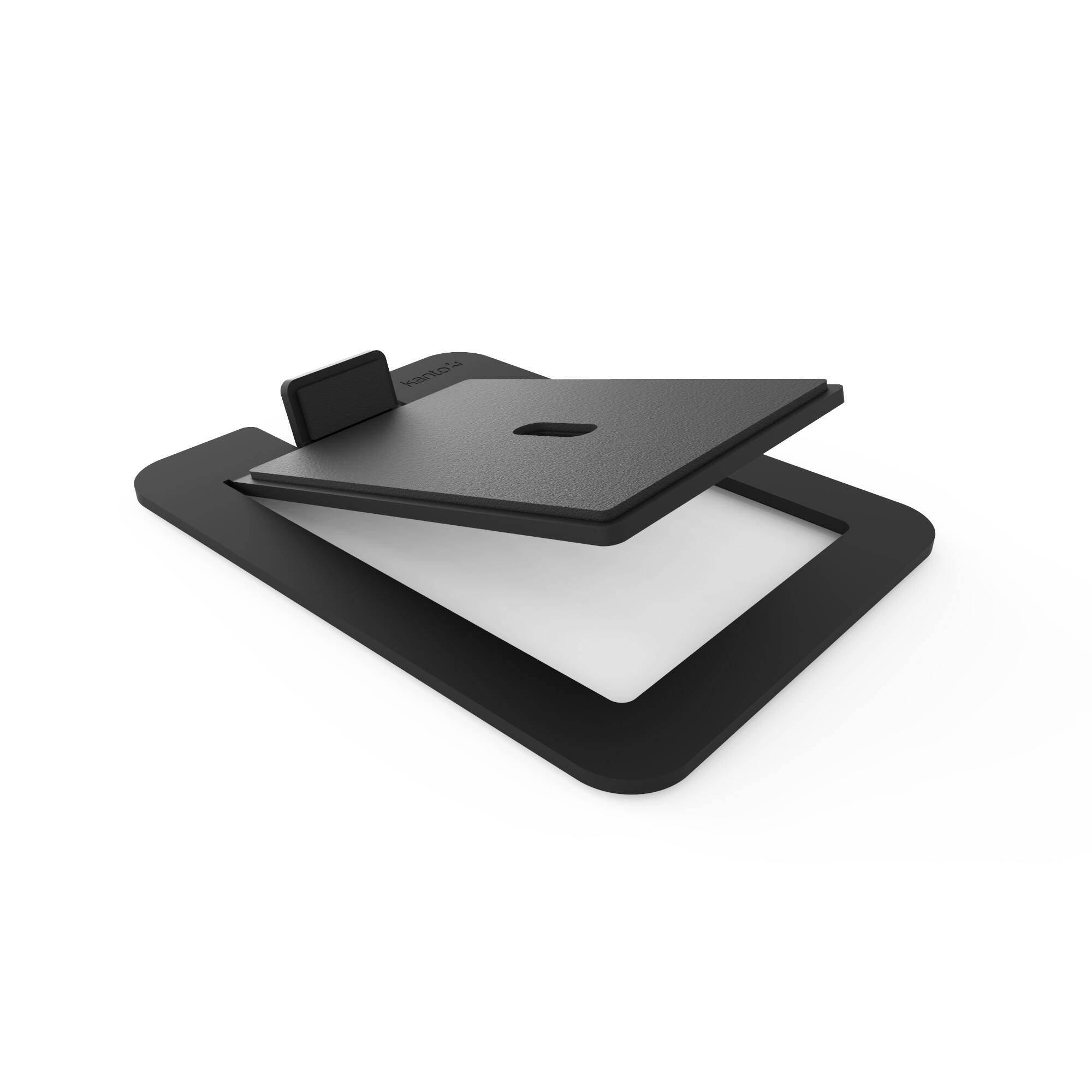 Back. Kanto - Angled Desktop Speaker Stands for Large Speakers, Pair - Black.