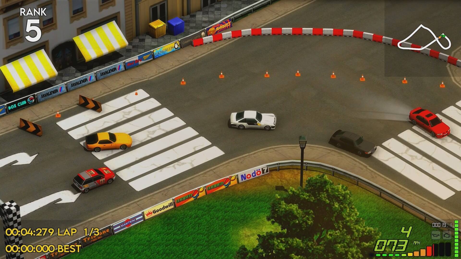 Rank 5 I Javaliner Club Box a Rod Creating Lightly 8 Dengreen Airovss S A B C 88 Maritrini 00:04:279 LAP 1/3 TrIU Dy 00:00:000 BEST LAP Vi Goodwill WODEN 7 Nod 4 MPH 03 000 19.