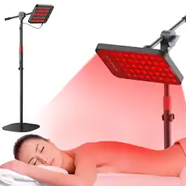 Comfytemp - 55W High Output Red Light Therapy Lamp for Body, 660nm & 850nm Near Infrared Device with Adjustable Stand - Black