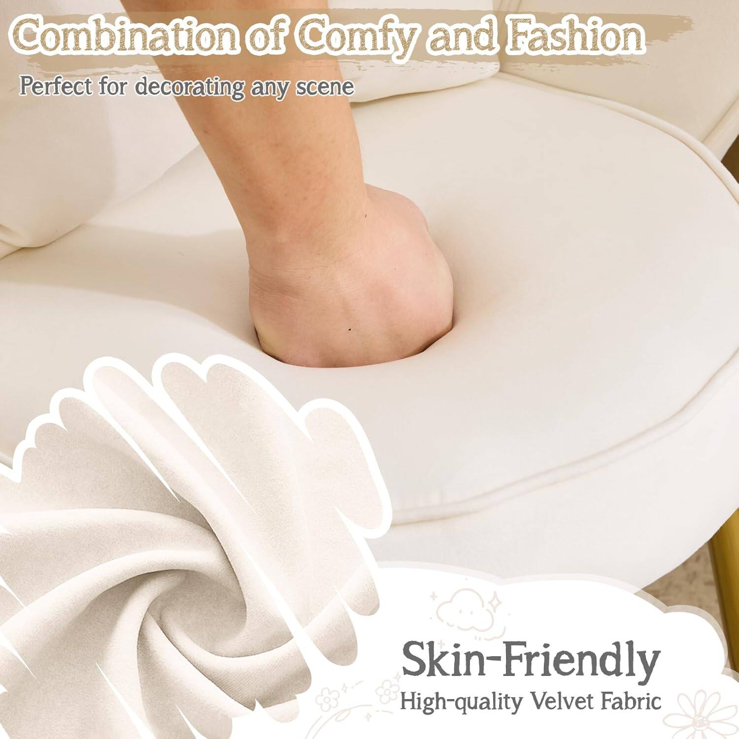 Combination of Comfy and Fashion  
Perfect for decorating any scene  

Skin-Friendly  
High-quality Velvet Fabric