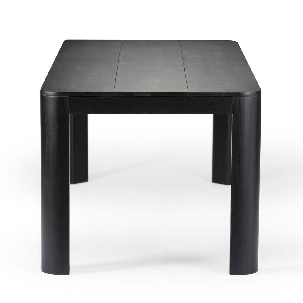 Alt View 2. Plank+Beam - Contour Dining Table (72in / 1830mm), Black - Black.