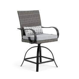 Manhattan Lane - Leki Swivel Counter Height Chair Set of 2 - Black/Gray