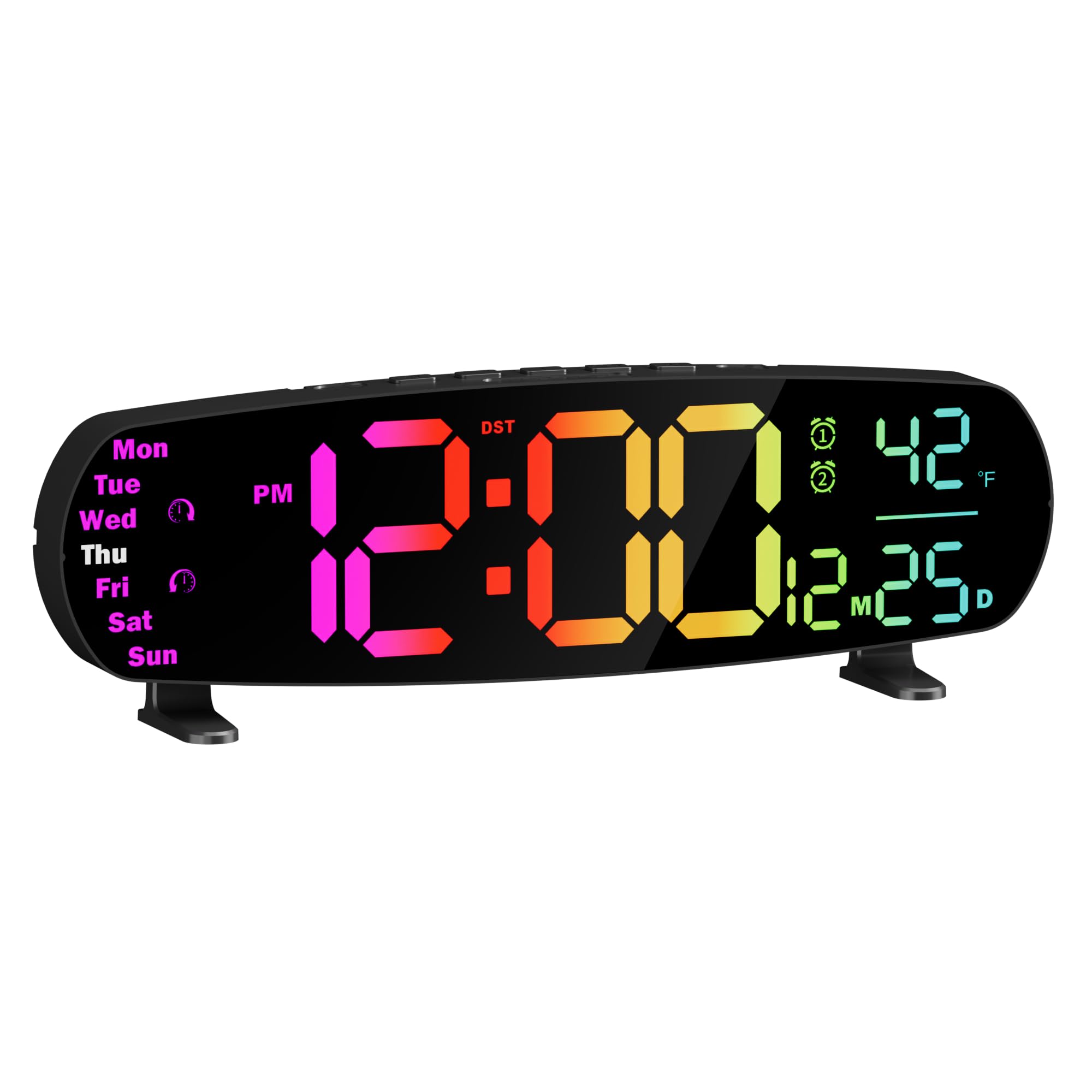 DST O 1 Mon 42 Tue PM 2 'F Wed 9 Thu Fri Sat Sun O 12:00 2.250 M D