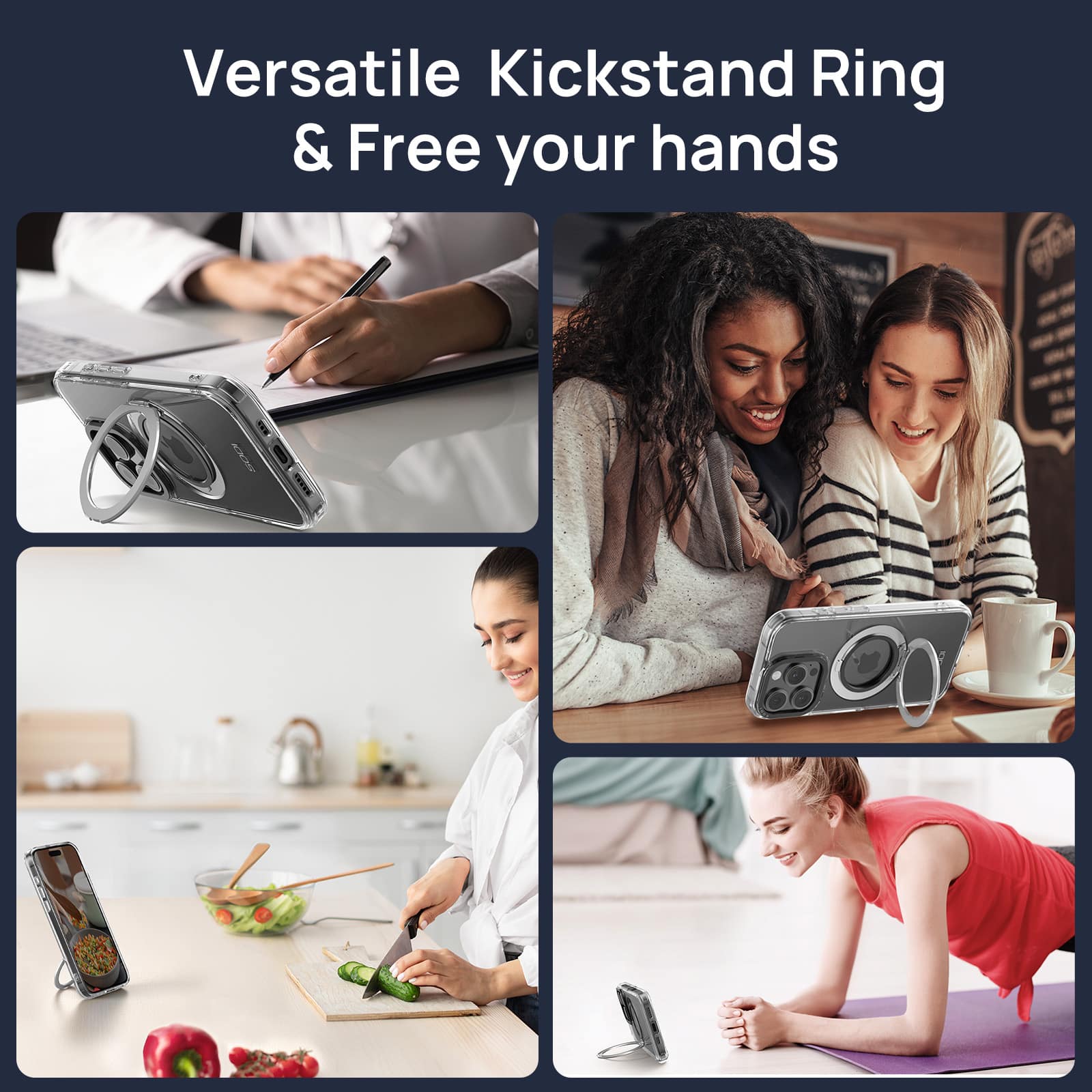 Versatile Kickstand Ring & Free your hands