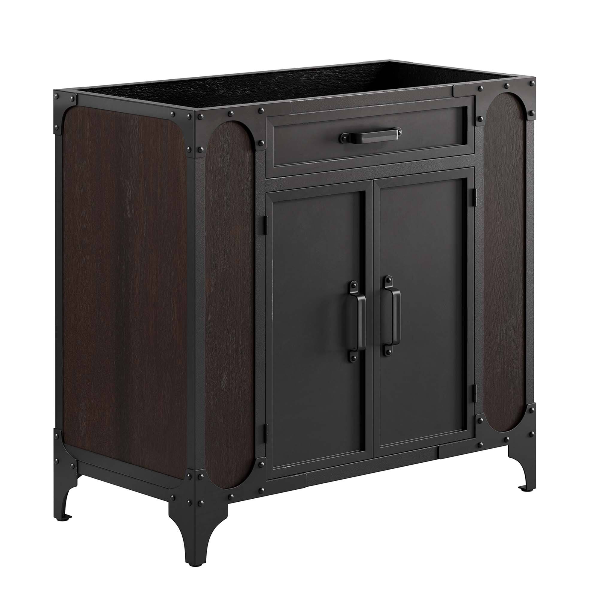 Angle. Modway - Steamforge Bathroom Cabinet Basin Not Included by Modway - Black Walnut.