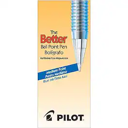 Pilot - Better Ballpoint Pens, Medium Point, Dozen - Blue Ink