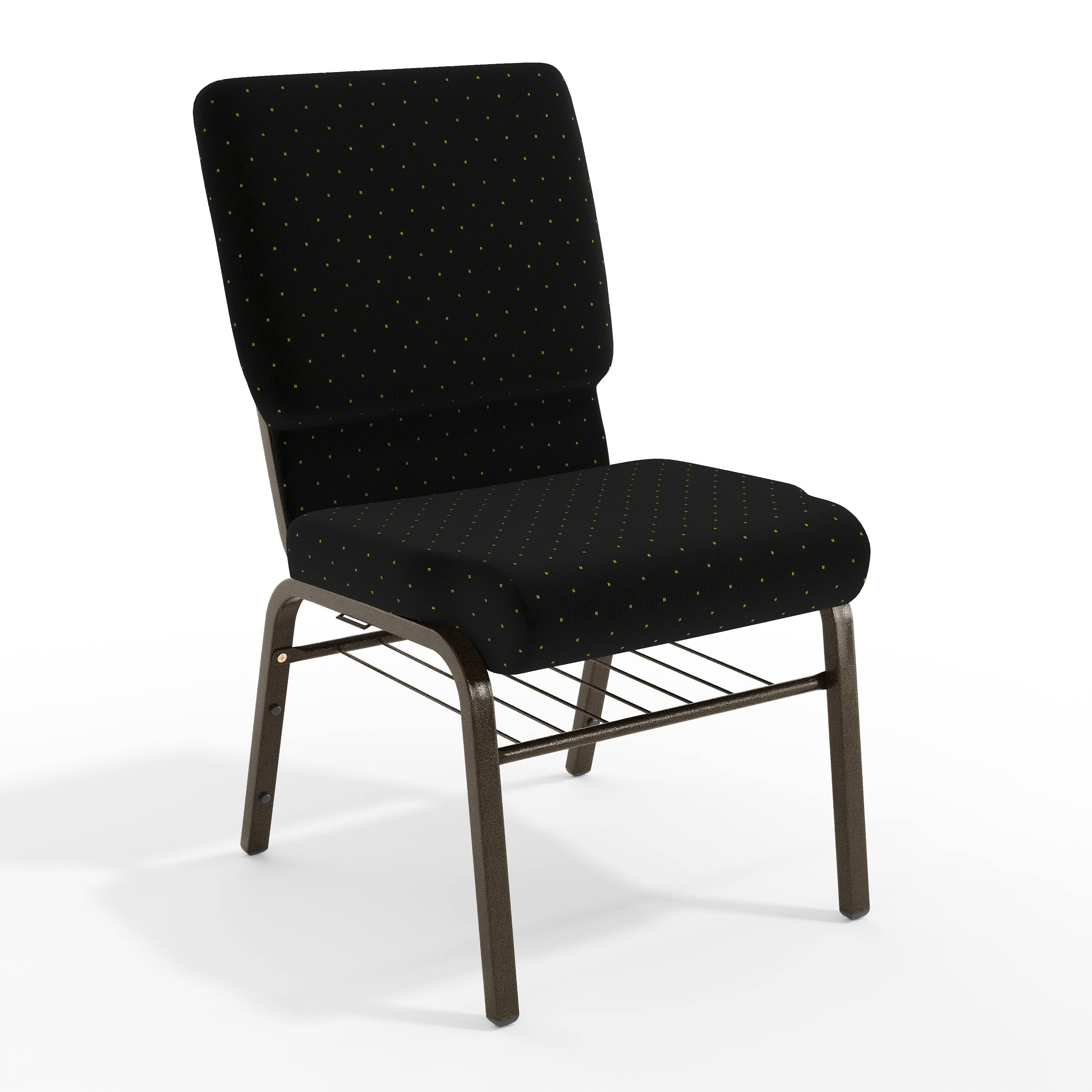 Black Dot Patterned Fabric/Gold Vein Frame