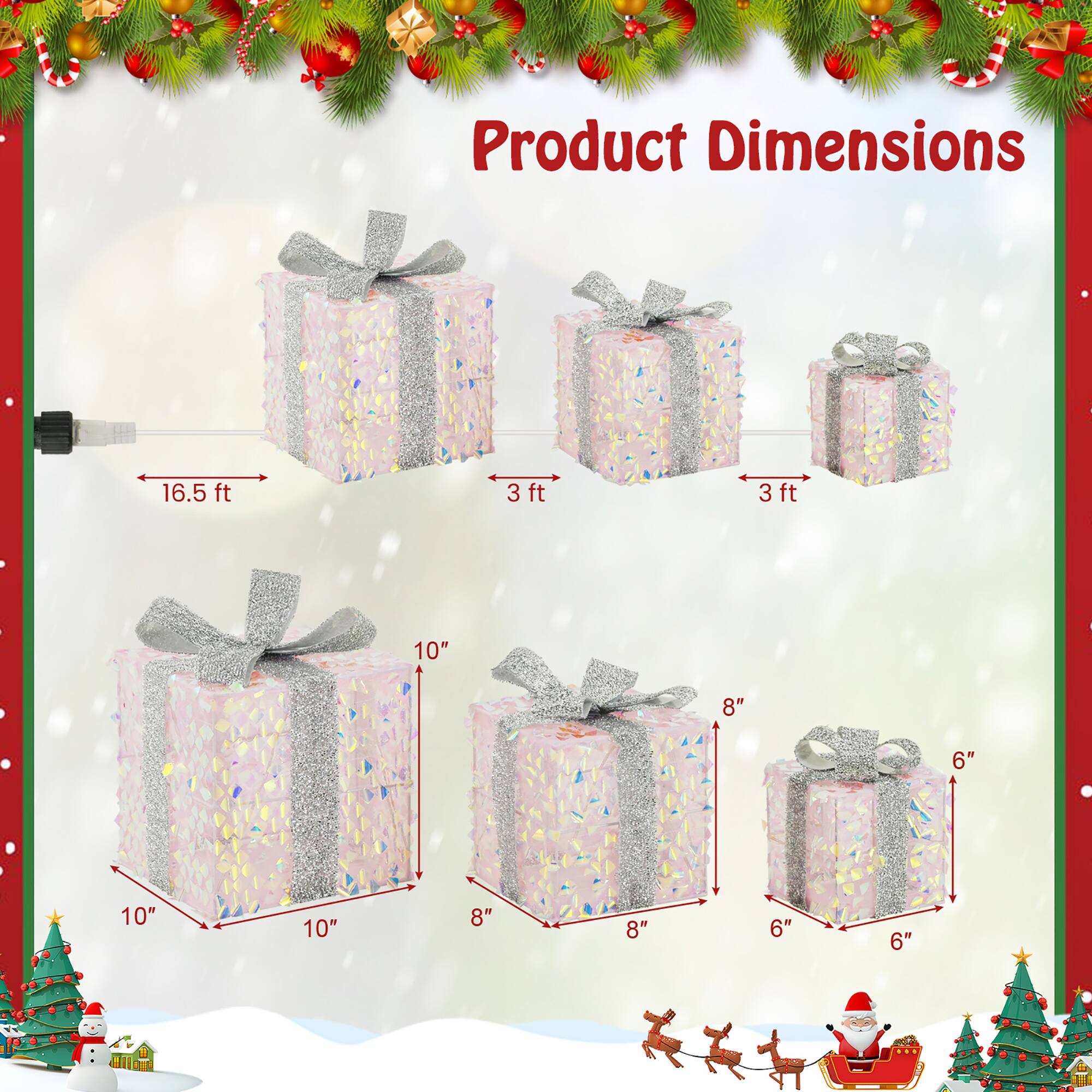 Product Dimensions

16.5 ft

3 ft

3 ft

10" x 10" x 8"

8" x 8" x 6"

6" x 6" x 6"