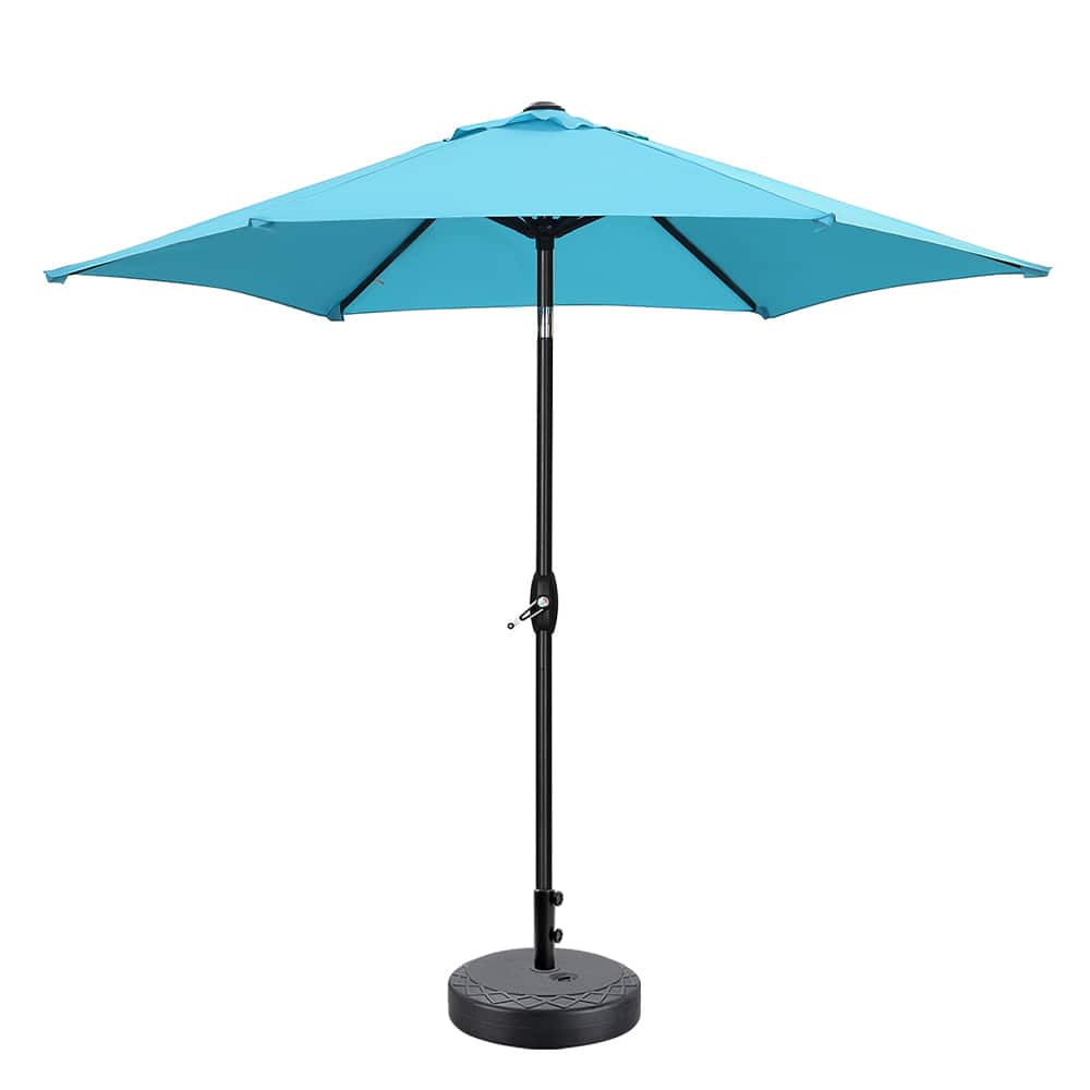 Ainfox - 9ft Patio Umbrella With Argyle umbrella base - Red
