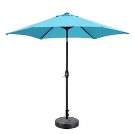Ainfox - 9ft Patio Umbrella With Argyle umbrella base - Red