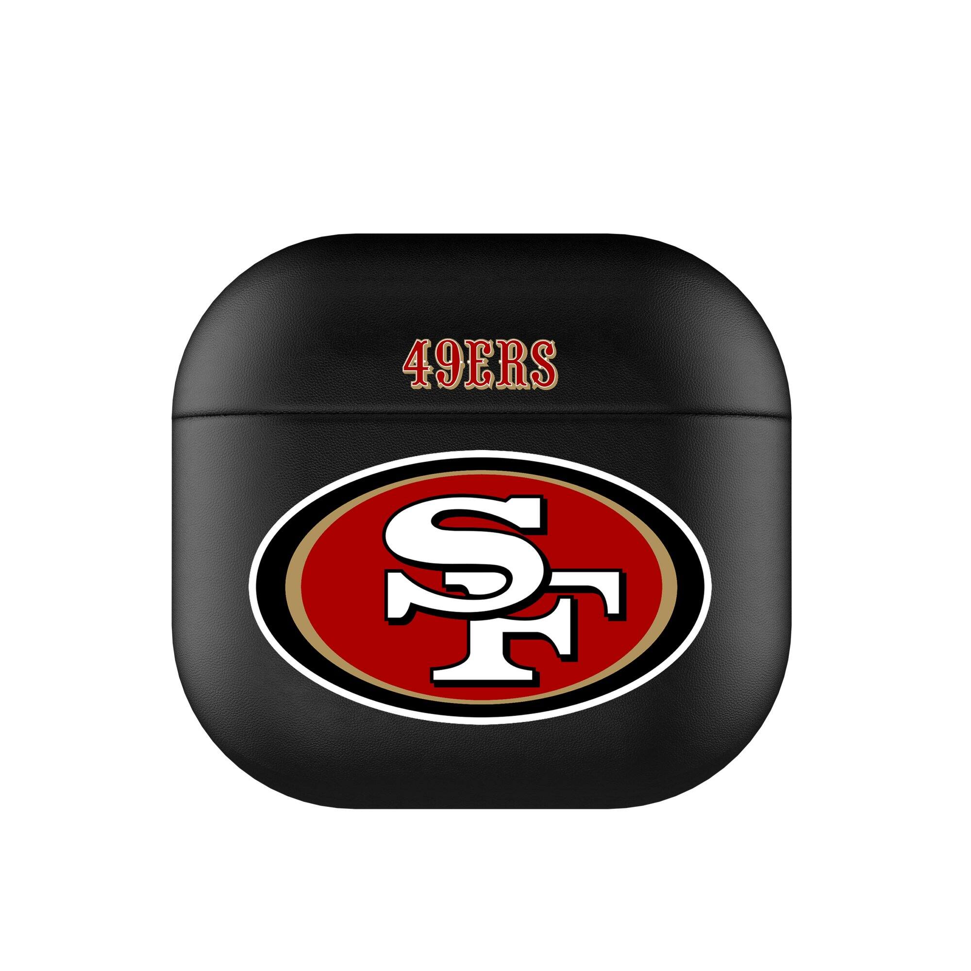 Front. Keyscaper - San Francisco 49ers San Francisco 49ers Insignia AirPods 4th Generation Case Cover - No Size - Black.