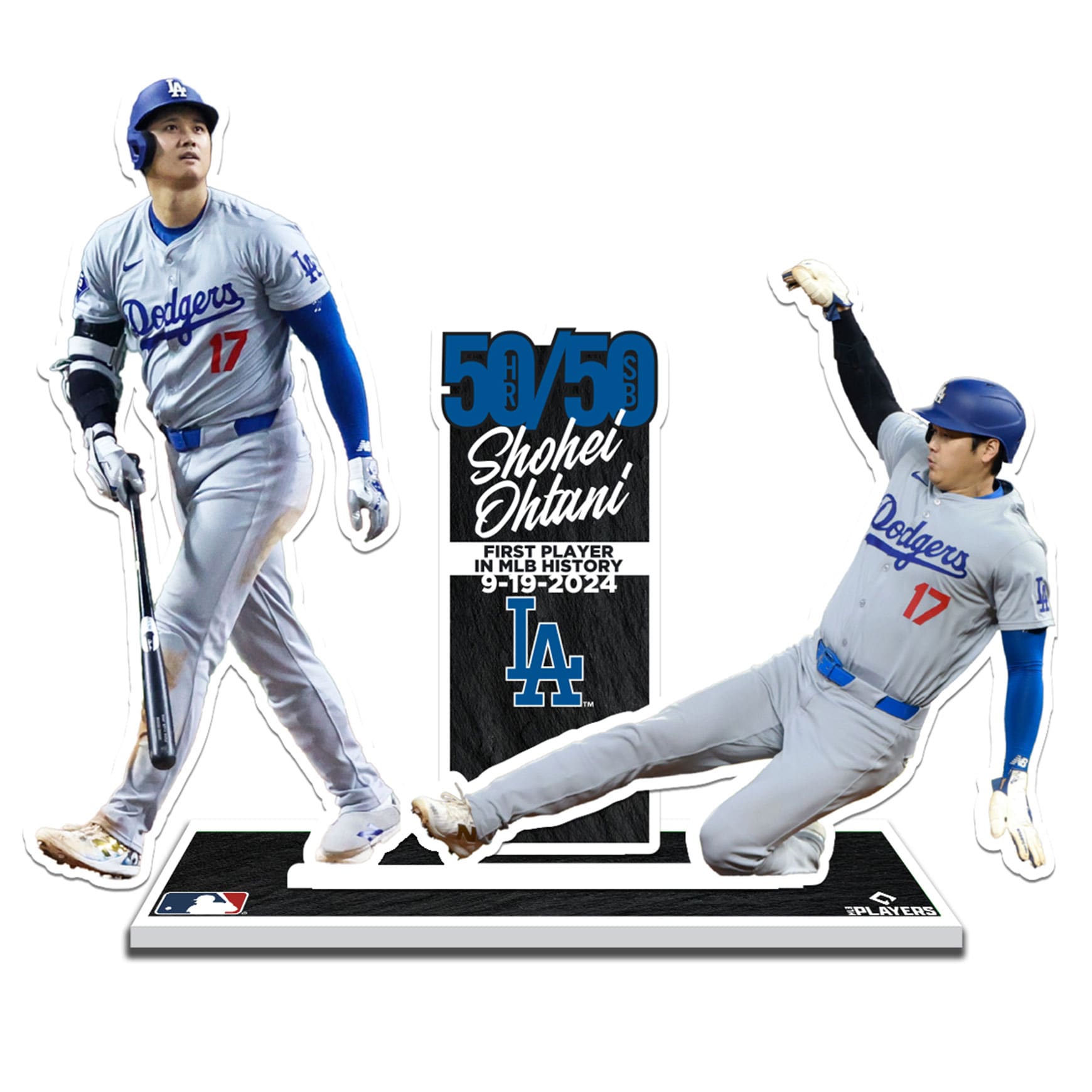UPI Marketing - Shohei Ohtani Los Angeles Dodgers 12" Limited Edition 50/50 Player Standee Desktop Display - Multicolor