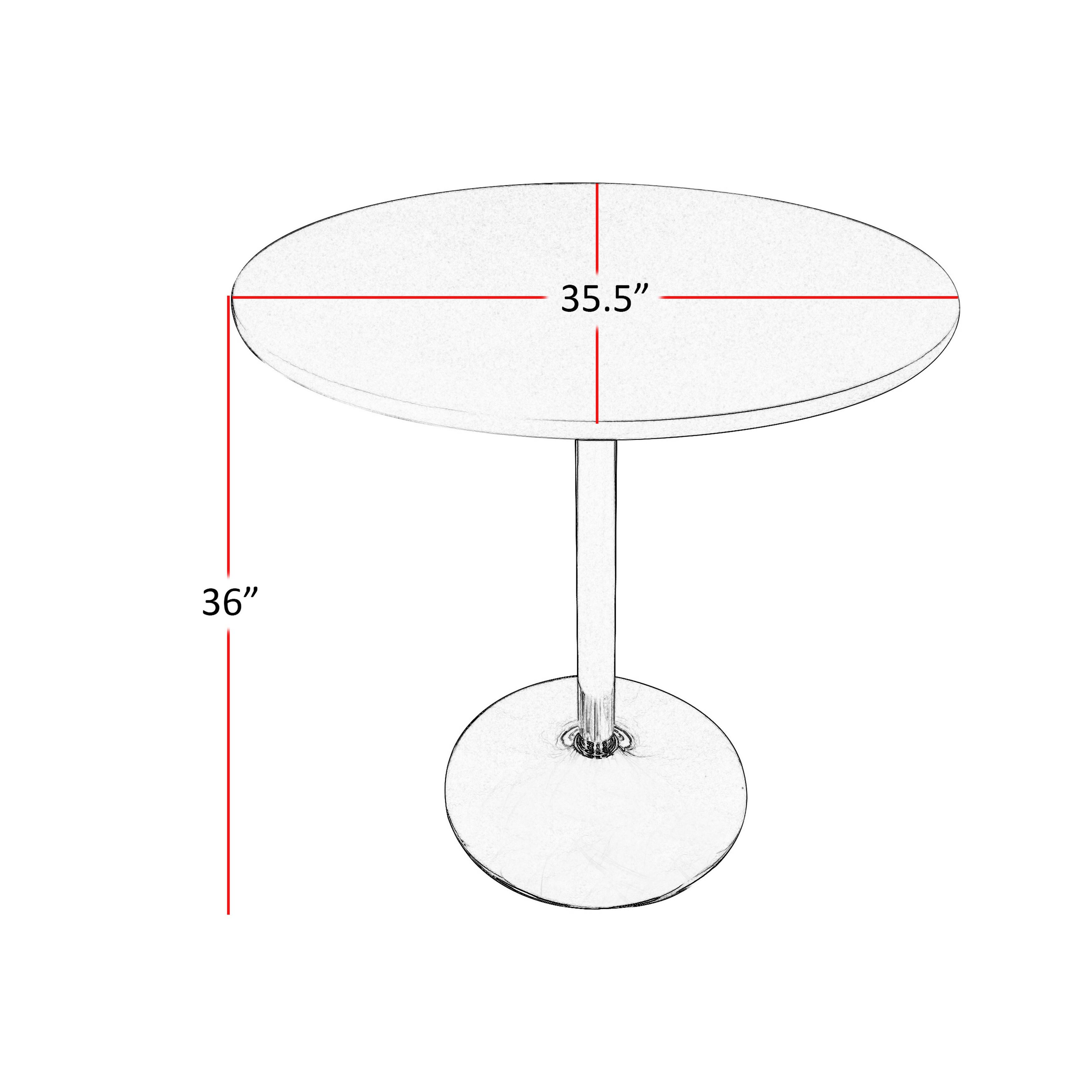 Manhattan Lane Mari 36 Inch Counter Height Table, Round Top and ...