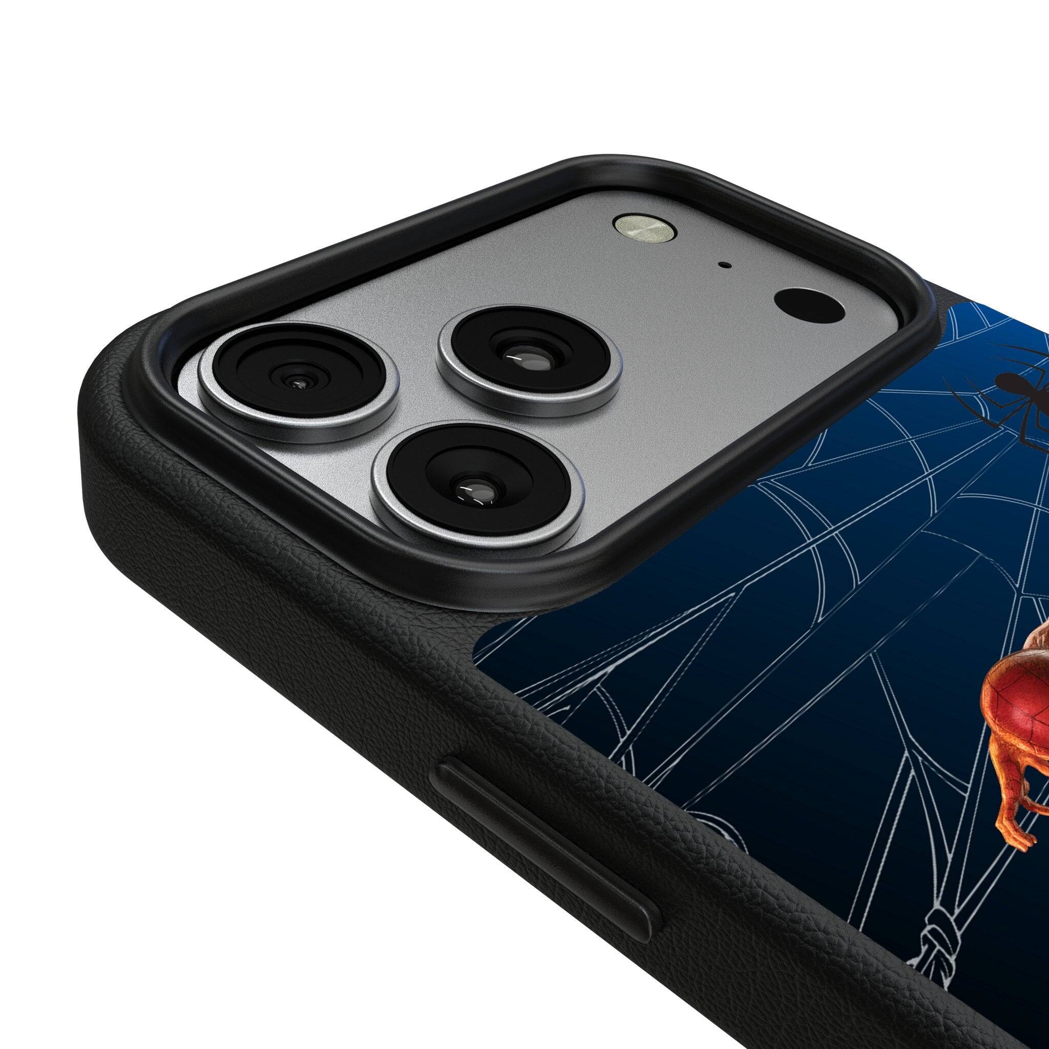Left. Keyscaper - Marvel MechLine MagSafe Compatible Phone Case - Apple iPhone 17 Pro Max - Spider-Man.