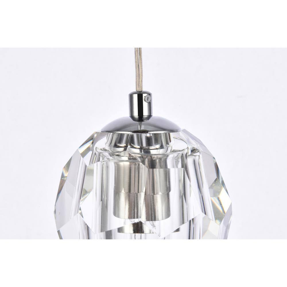 Alt View 1. Elegant Lighting - Eren 3 lights Chrome pendant - Chrome.