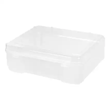 Front. IRIS USA - IRIS USA Paper Thick Portable Plastic Scrapbook Storage Snap Tight Cases.