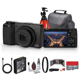Bundle - Ricoh - GR IV HDF Digital Camera with fast AF f2.8 Lens, 25.7MP APS-C + More