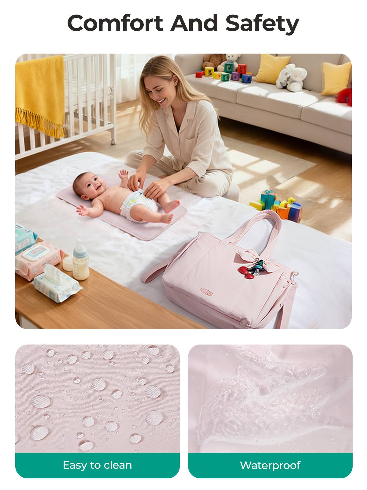 Comfort And Safety

Easy to clean
Waterproof