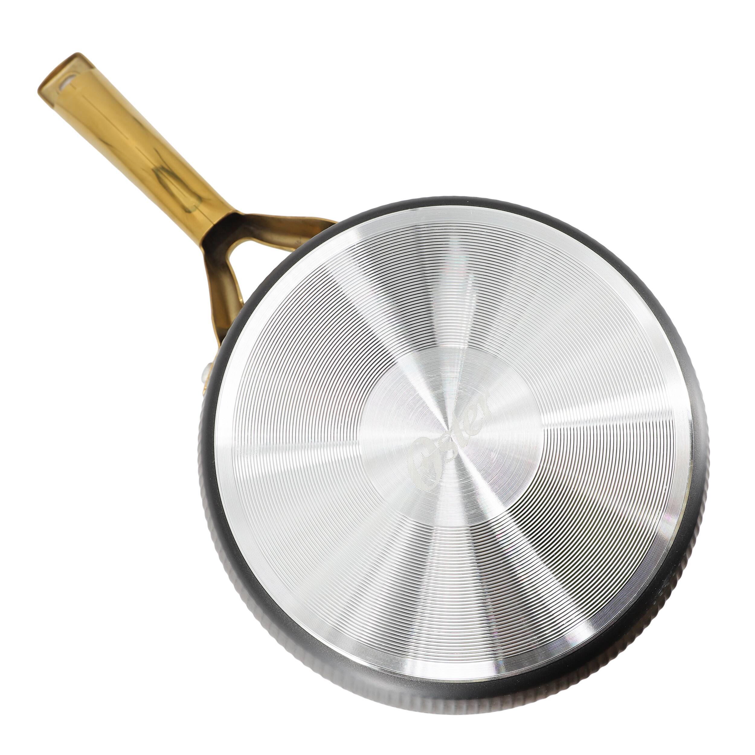 Alt View 4. Oster - Oster Abbottsford 2.5 Quart Nonstick Aluminum Saucepan with Glass Lid in Black - Black.