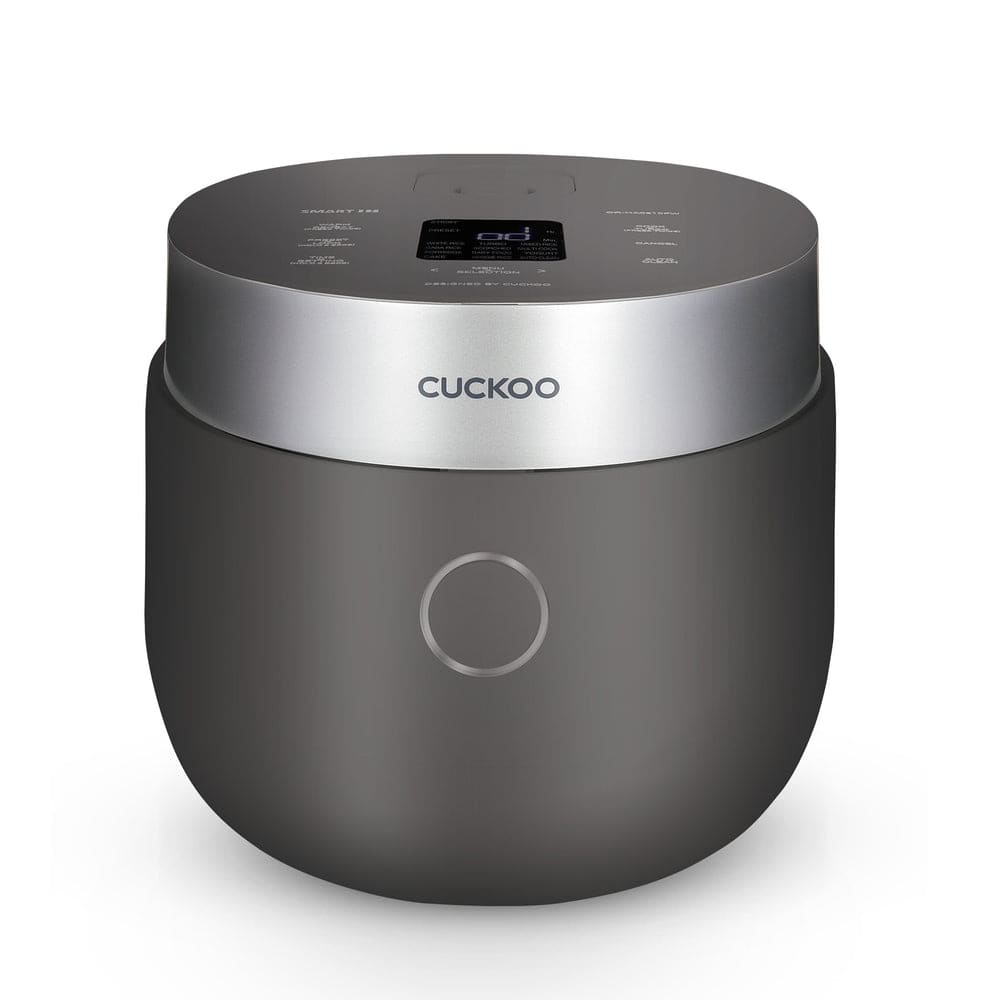 Cuckoo - Non-Pressure Rice Cooker 8-Cup Uncooked / 16-Cup Cooked with Induction Heating Technology, Versatile Rice Maker - Gray