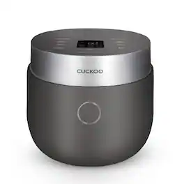 Cuckoo - Non-Pressure Rice Cooker 8-Cup Uncooked / 16-Cup Cooked with Induction Heating Technology, Versatile Rice Maker - Gray