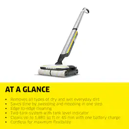 Karcher - FC 7 Electric Mop Hard Floor Cleaner - Great for cleaning Wood, Laminate, Tile, Stone