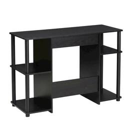 BisonOffice - compact computer study desk with sturdy design and space-efficient layout - Black