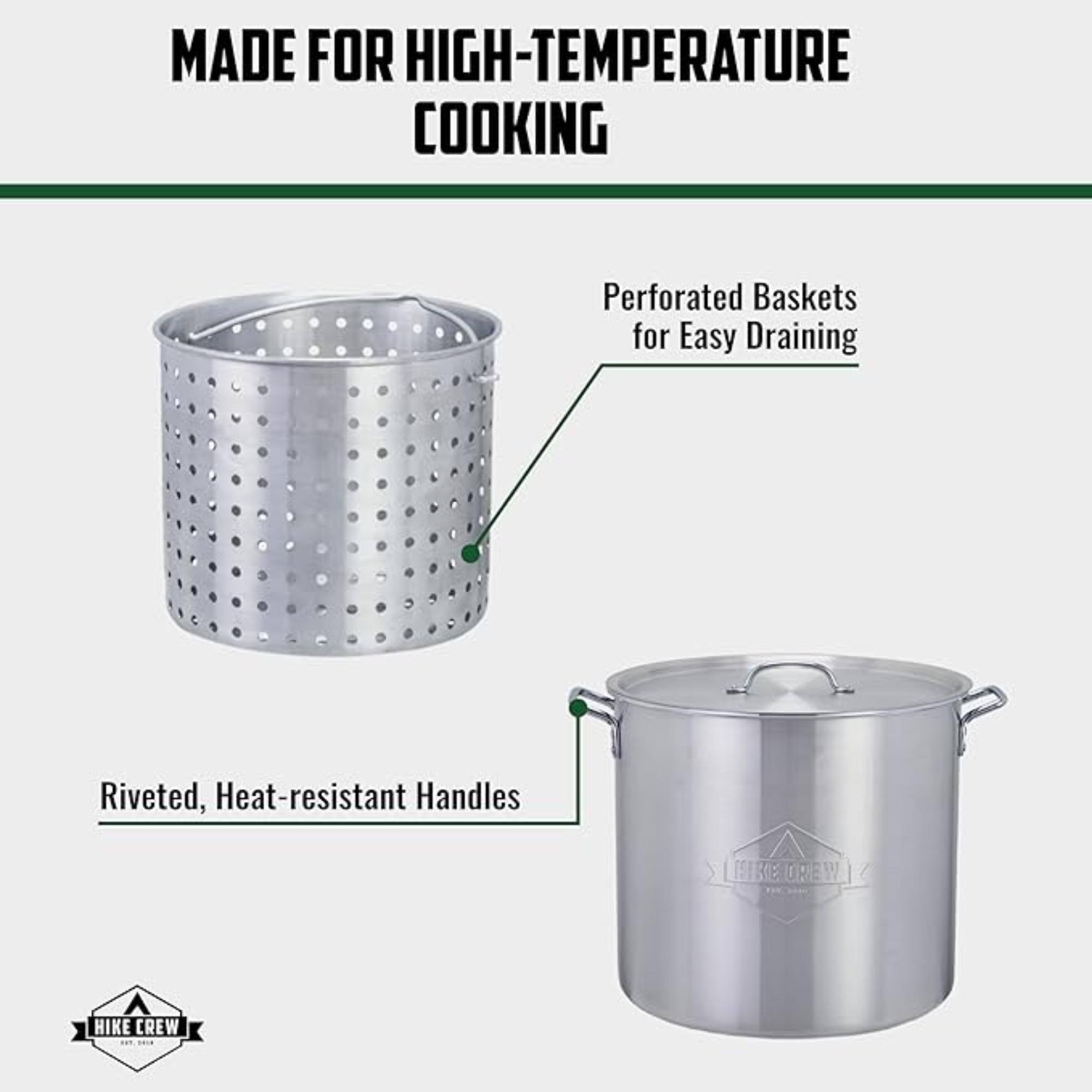 MADE FOR HIGH-TEMPERATURE COOKING

Perforated Baskets for Easy Draining

Riveted, Heat-resistant Handles

HIKE CREW