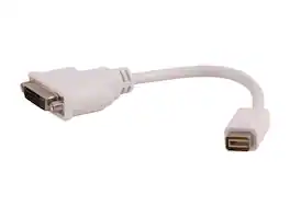 Nippon Labs - AD-MDVIM-DVIF White 8.5" Mini DVI Male to DVI Female Adapter Cable, White
