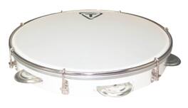 Tycoon Percussion - 12" ABS Pandeiro, Brazilian Drum, Durable High-Strength ABS Shell, Sound & Performance, Samba, Choro, & More, White