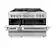 Angle. ZLINE - 48" Legacy Dual Fuel Range w/ Gas Cooktop & 2 Electric Ovens w/ 6 Brass Burners (RA-BR-48) - Stainless steel look.