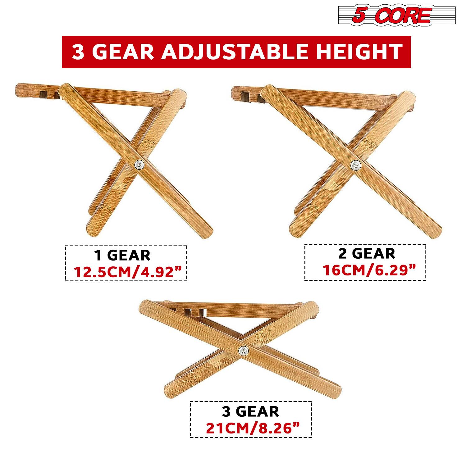 5 CORE  
3 GEAR ADJUSTABLE HEIGHT  
1 GEAR 12.5CM/4.92"  
2 GEAR 16CM/6.29"  
3 GEAR 21CM/8.26"