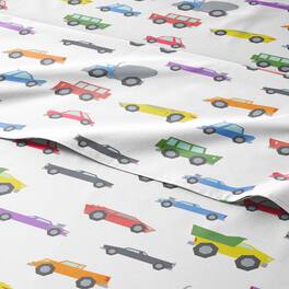 CGK Linens - Kids 4 Piece Bed Sheet Set - Cute & Cozy Wrinkle-Resistant with Vibrant Designs - Full - Cars