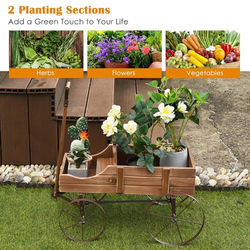 2 Planting Sections  
Add a Green Touch to Your Life  

Herbs  
Flowers  
Vegetables