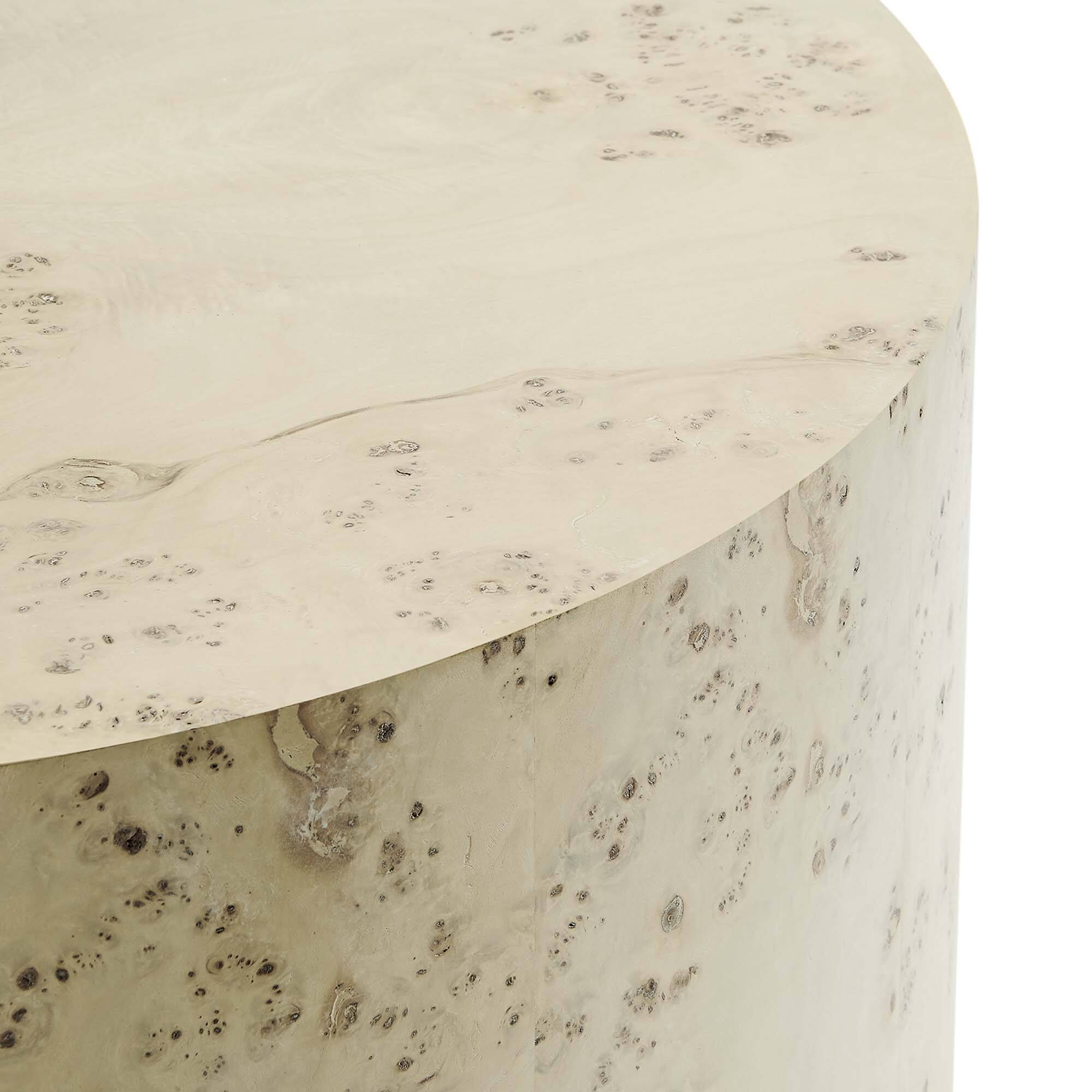 Alt View 5. Modway - Cosmos 35" Round Burl Wood Coffee Table by Modway - Bleached Burl.