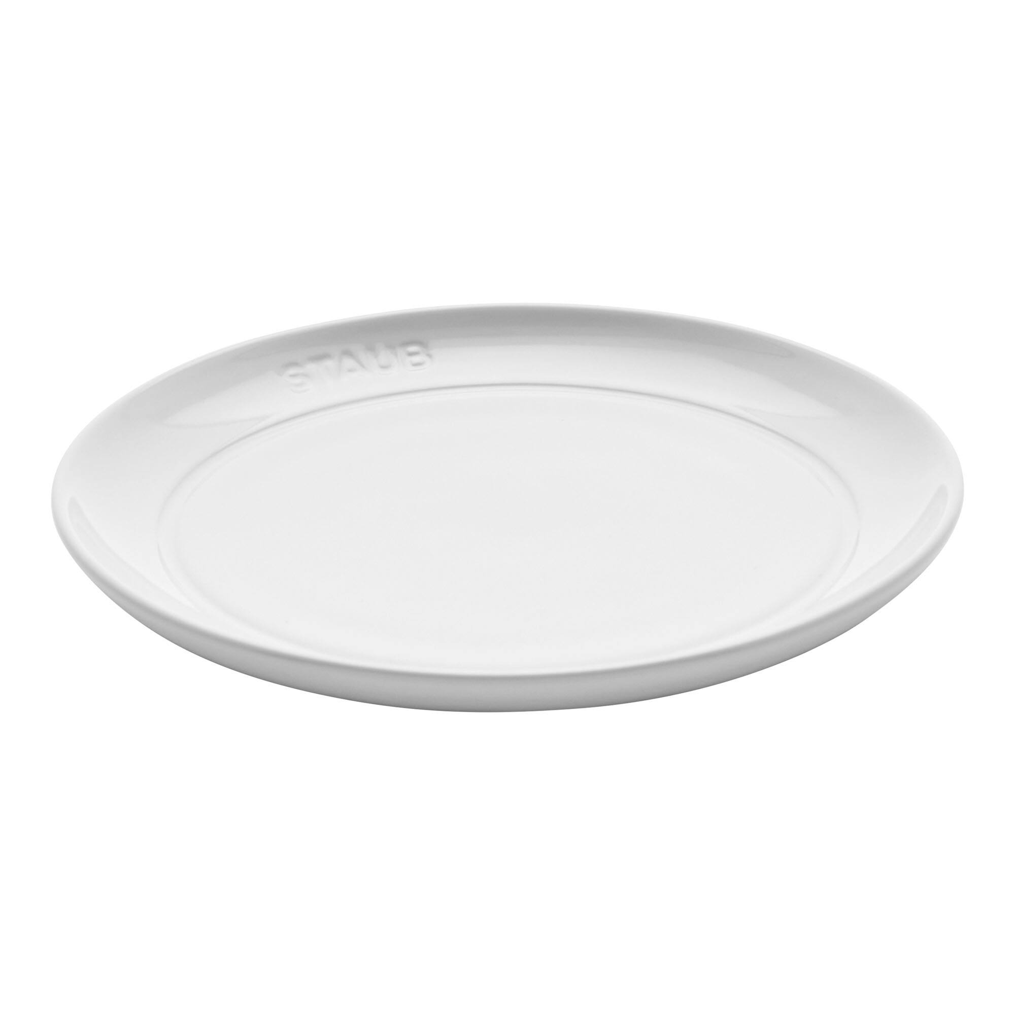 Alt View 2. Staub - Staub Ceramic Dinnerware 4-pc 6-inch Appetizer Plate Set - White - White.
