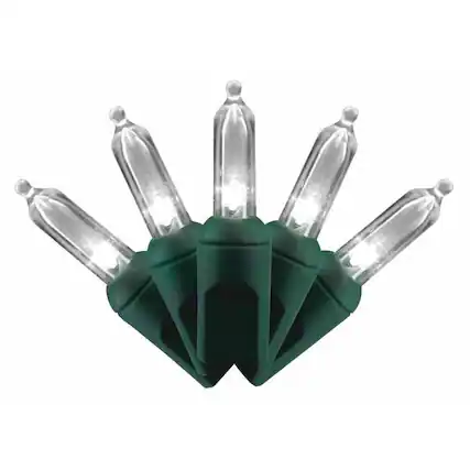 Front. Celebrations - Platinum LED T5 Pure White 50 ct String Christmas Lights 25 ft. - White.