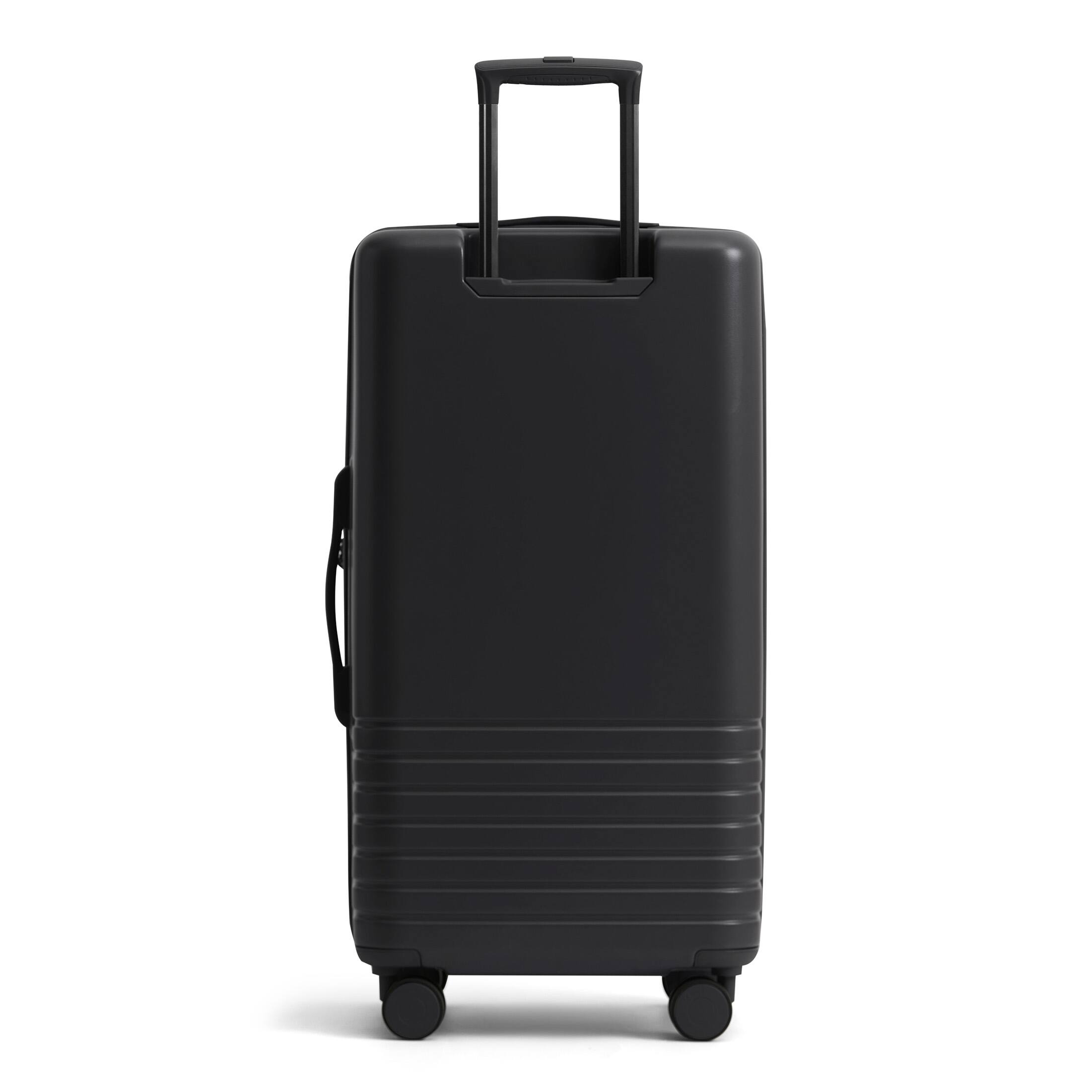 Angle. Bagsmart - Getaway 30" Trunk Checked Luggage, Large Hardside Suitcase with Built-in Scale & 360 Double Spinner Wheels - Black.