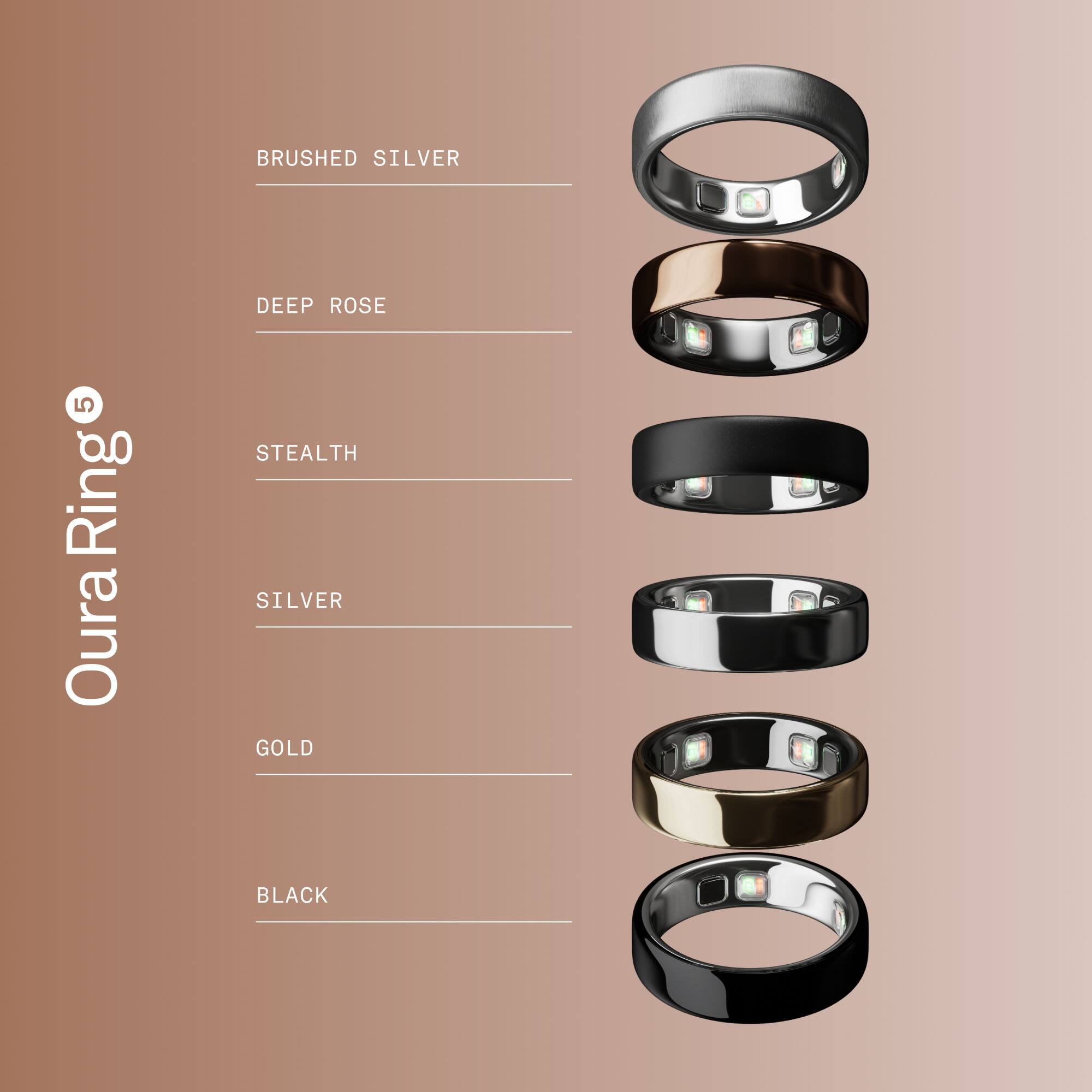 BRUSHED SILVER  
DEEP ROSE  
STEALTH  
SILVER  
GOLD  
BLACK