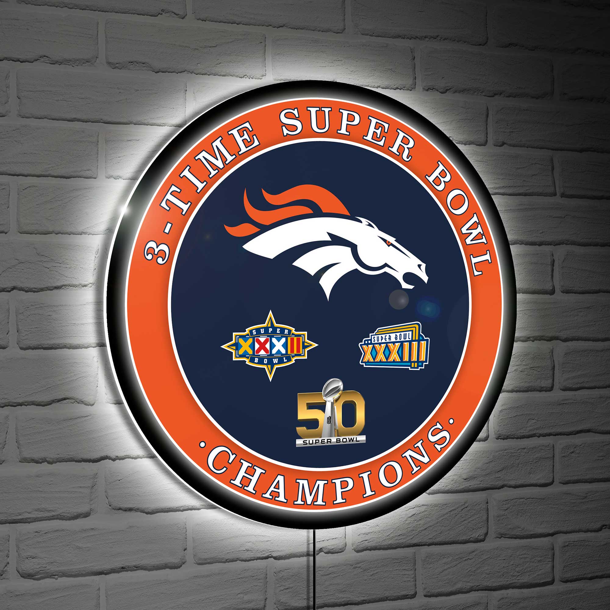 SUPER 3-TIME SUPER BOWL CHAMPIONS  
XXXII  
XXXIII  
50  
SUPER BOWL