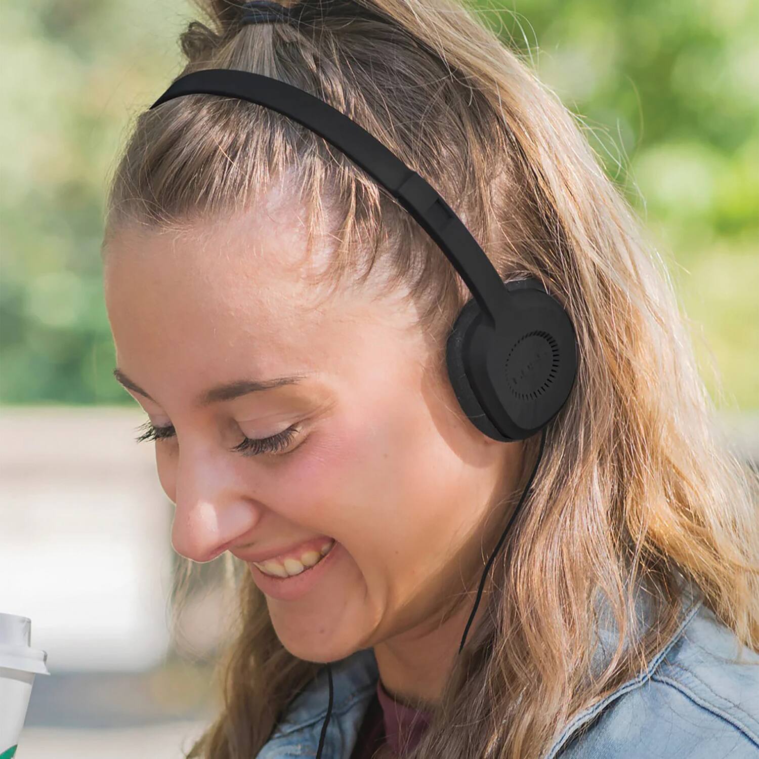 Alt View 1. Koss - KPH8 Wired On-Ear Lightweight Headphones, 3.5mm Connector, D-Profile Design, Dual-Entry Cord - Black.